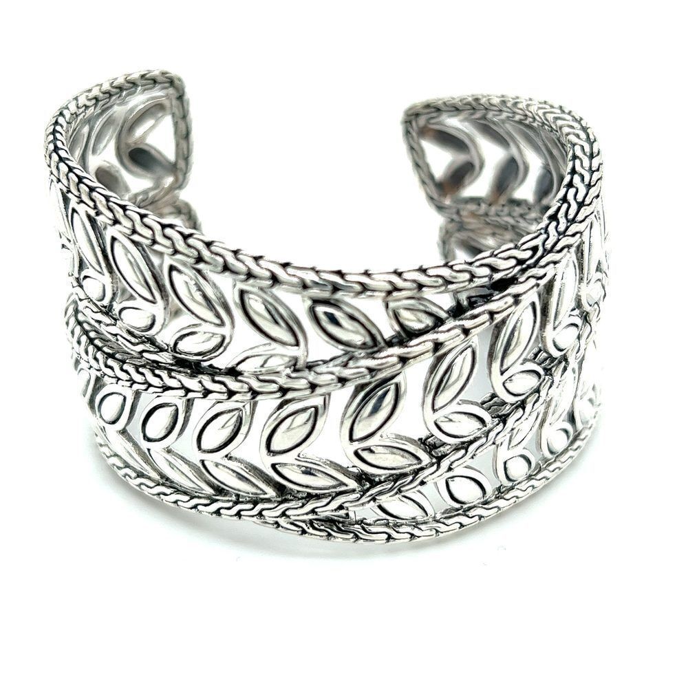 John Hardy Estate Cuff Bangle 7.5" Sterling Silver JH56